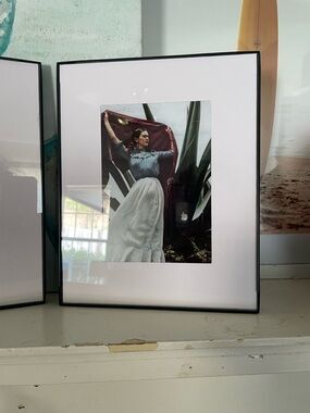 Frida Kahlo photograph Black Framed Photo Print with White Mat - Home Accents
